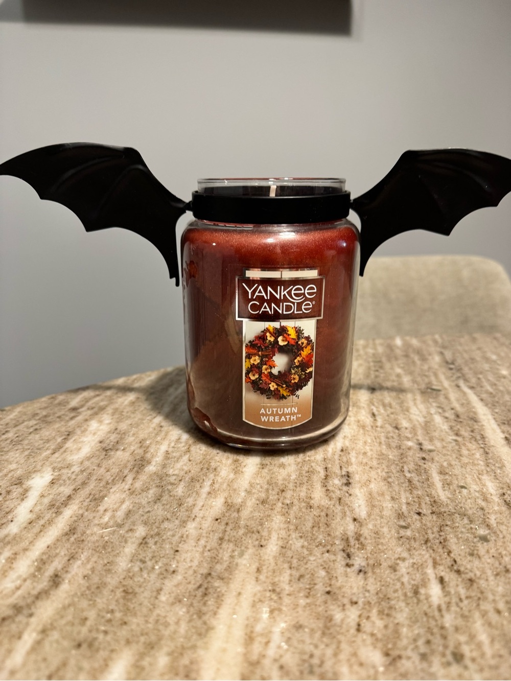 Yankee Candle Bat Wings Black Metal Large Jar Topper - Picture 2 of 4